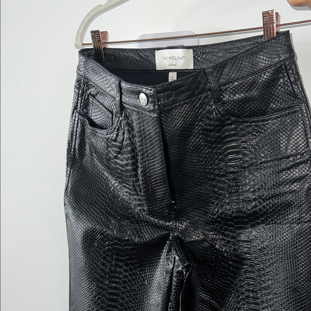 Aritzia The Melina Wilfred Black Textured Pants